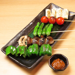 ヘルシーな野菜串焼きは女性にもおすすめ◎