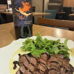 牛ハラミステーキ ×サイクルズ グラディエイター ジンファンデル