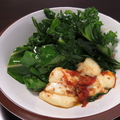 料理メニュー写真&nbsp;2種のケールとミナスチーズ炒め
