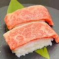 料理メニュー写真&nbsp;【九州和牛】炙り寿司　(1貫)