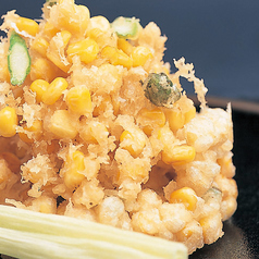 当店自慢の季節限定「かき揚げ」の写真