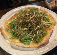 水菜とじゃこの和風ピザ