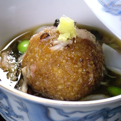 蓮根饅頭蟹餡かけ