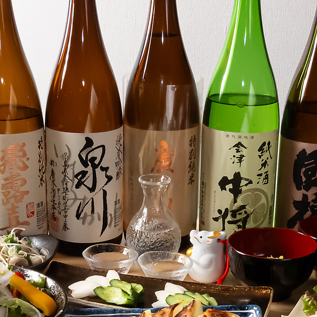 地酒、銘柄酒の品揃えにも力を入れています！お酒が大好きな方、ぜひお料理と共にお楽しみください☆