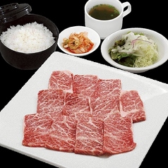黒毛和牛特上カルビ定食 お肉150g