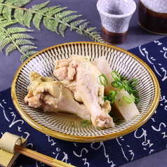 手羽元と地元こんにゃく煮