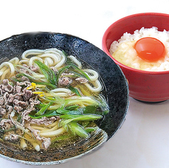肉吸いうどんとこだわり卵かけご飯