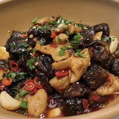 臭い豆腐とホルモンの炒め