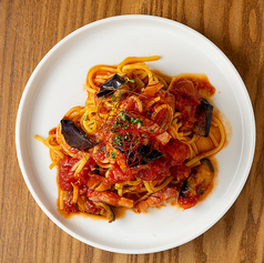 博多ナスとベーコンのアラビアータ