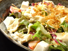 生湯葉と豆腐のサラダ