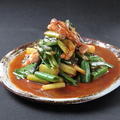 料理メニュー写真&nbsp;せせりと九条葱の黒胡椒炒め