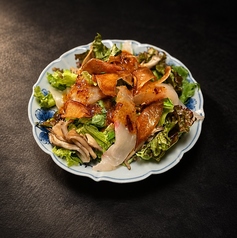 鯛と秋野菜のおつまみサラダ-麻辣ドレッシング-