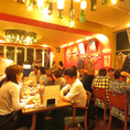 【全席喫煙可】店内は全席喫煙可能となっており、お席に座ったままゆったりと一服していただけるのも愛煙家のお客様に喜ばれているポイント♪当店自慢の料理やお酒を囲み、賑やかで楽しいひとときをお過ごしください！会社宴会やお友達同士での飲み会・お食事などに最適◎使い勝手の良いテーブル席となっております！