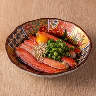 蟹を贅沢に使用したはなれ自慢の逸品