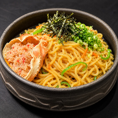 蟹ぶっかけ!塩焼きそば/普通のおにぎり(2個)
