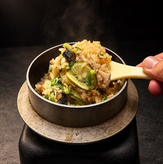 秋刀魚と舞茸の釜飯