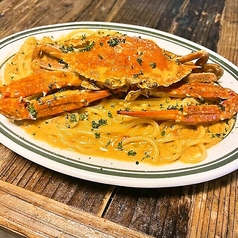 ワタリガニのトマトクリームパスタ