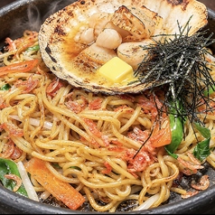 ホタテ小柱と桜エビの海鮮焼きそば