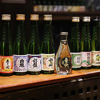 自慢の日本酒メニューや様々な種類のドリンクをご用意！