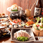 4,400円(税込)～飲み放題付きコース各種ご用意。どのコースももつ鍋がセットになった満足コースです