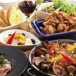 人気のパエリアや熱々トリカラなど全7品！150分飲み放題付き4800円(税込)のスペシャルプランで乾杯！