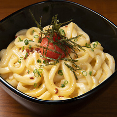 明太クリームカルボナーラうどん