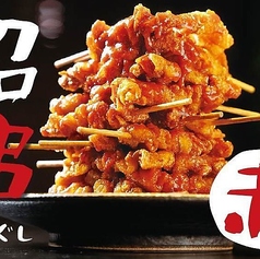 沼る！揚げ鶏皮串 赤