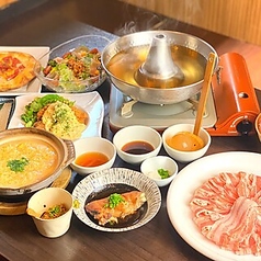 【当店人気No.1】あじ豚しゃぶ＆南蛮付き満足コースの写真