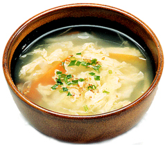 野菜スープ/もやしスープ/たまごスープ/ワカメスープ