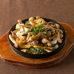 海鮮とキノコのバター焼き