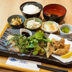 とろさば胡麻と竜田揚げ定食