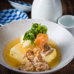 牛すじ餡の揚げ出し豆腐