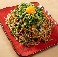 ネギ玉焼そば(生卵・ネギゴマ)