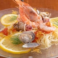 料理メニュー写真&nbsp;海の幸とからすみの冷製カッペリーニ ～いくら添え～