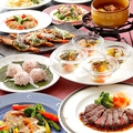料理メニュー写真&nbsp;同窓会プラン（5200円・6200円・7200円）*会場見学を行っております（要予約）