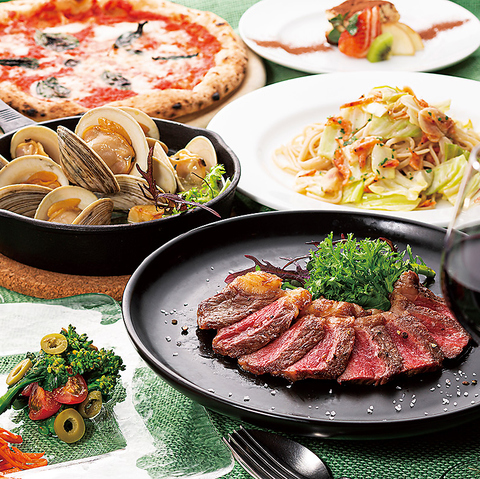 自家製の自慢のパスタやソースと、数々の料理をご堪能下さい♪飲み放題付コースあり！