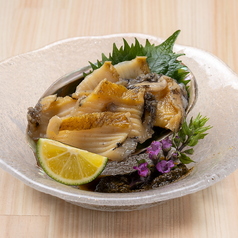 蒸し鮑 肝ソース添え