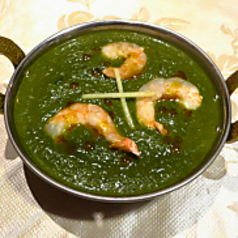エビほうれん草カレー