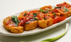 自家製レバーパテ バゲット付き/ベトナム風厚揚げのトマトソテー