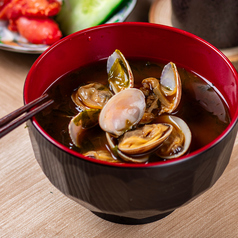 あさりとあおさの味噌汁