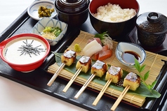 とろろご飯と豆冨の田楽御膳