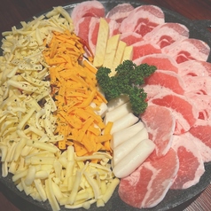 チーズ鉄板豚炒め