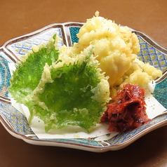 鱧天ぷら 梅かつお添え &nbsp;