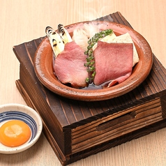 低温調理の牛たんすき焼き