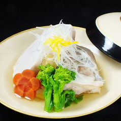 松茸と天然くえ骨蒸し