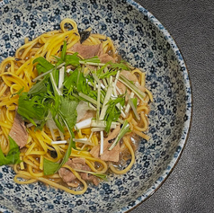 豚しゃぶと梅肉風味の煮きり醤油で