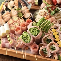 焼き鳥だけでなく野菜巻き串も絶品！