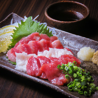 他では食べられない逸品が勢揃い【馬刺し】も