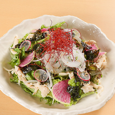蒸し鶏と焼き海苔のチョレギサラダ