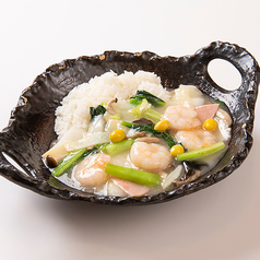 プリプリ大海老のあんかけ御飯
